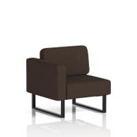 Brixworth Modular Seating Right Unit With Black Legs In Synergy Fabric - Wed