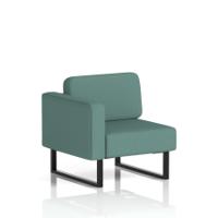 Brixworth Modular Seating Right Unit With Black Legs In Sumi Fabric - Handa