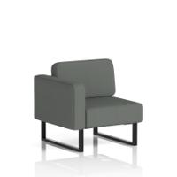 Brixworth Modular Seating Right Unit With Black Legs In Sumi Fabric - Kobe