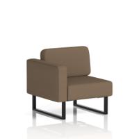 Brixworth Modular Seating Right Unit With Black Legs In Sumi Fabric - Osaka