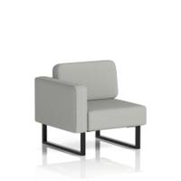 Brixworth Modular Seating Right Unit With Black Legs In Sumi Fabric - Tokyo