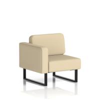 Brixworth Modular Seating Right Unit With Black Legs In Sumi Fabric - Zen