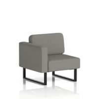 Brixworth Modular Seating Right Unit With Black Legs In Yoredale Fabric - Hardraw