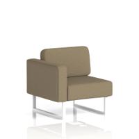 Brixworth Modular Seating Right Unit With White Legs In Main Line Flax Fabric - Bank