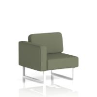 Brixworth Modular Seating Right Unit With White Legs In Main Line Flax Fabric - Monument