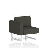 Brixworth Modular Seating Right Unit With White Legs In Main Line Flax Fabric - Temple