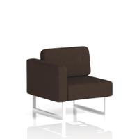 Brixworth Modular Seating Right Unit With White Legs In Synergy Fabric - Wed