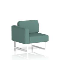 Brixworth Modular Seating Right Unit With White Legs In Sumi Fabric - Handa