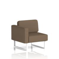 Brixworth Modular Seating Right Unit With White Legs In Sumi Fabric - Osaka