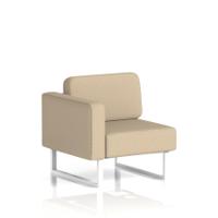 Brixworth Modular Seating Right Unit With White Legs In Yoredale Fabric - Gordale