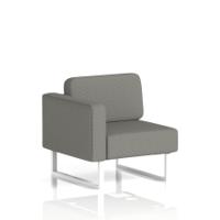 Brixworth Modular Seating Right Unit With White Legs In Yoredale Fabric - Hardraw
