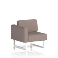 Brixworth Modular Seating Right Unit With White Legs In Yoredale Fabric - Settle