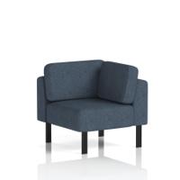 Brixworth Modular Seating Corner Unit With Black Legs In Rivet Fabric - Crucible