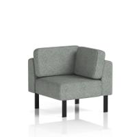 Brixworth Modular Seating Corner Unit With Black Legs In Rivet Fabric - Prime