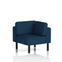 Brixworth Modular Seating Corner Unit With Black Legs In X2 Fabric - Calculus
