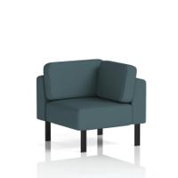 Brixworth Modular Seating Corner Unit With Black Legs In X2 Fabric - Polygon