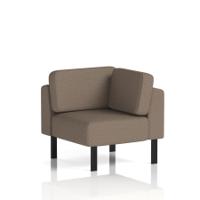 Brixworth Modular Seating Corner Unit With Black Legs In X2 Fabric - Theory