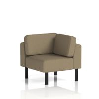 Brixworth Modular Seating Corner Unit With Black Legs In Main Line Flax Fabric - Bank