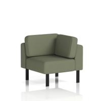 Brixworth Modular Seating Corner Unit With Black Legs In Main Line Flax Fabric - Monument