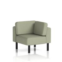 Brixworth Modular Seating Corner Unit With Black Legs In Main Line Flax Fabric - Newbury