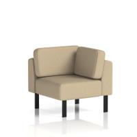 Brixworth Modular Seating Corner Unit With Black Legs In Main Line Flax Fabric - Upminster
