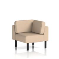 Brixworth Modular Seating Corner Unit With Black Legs In Synergy Fabric - Affix