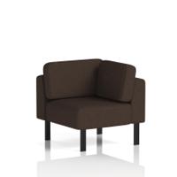 Brixworth Modular Seating Corner Unit With Black Legs In Synergy Fabric - Wed