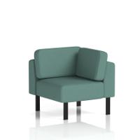 Brixworth Modular Seating Corner Unit With Black Legs In Sumi Fabric - Handa