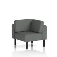 Brixworth Modular Seating Corner Unit With Black Legs In Sumi Fabric - Kobe