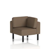 Brixworth Modular Seating Corner Unit With Black Legs In Sumi Fabric - Osaka