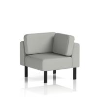 Brixworth Modular Seating Corner Unit With Black Legs In Sumi Fabric - Tokyo
