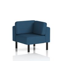 Brixworth Modular Seating Corner Unit With Black Legs In Sumi Fabric - Uto