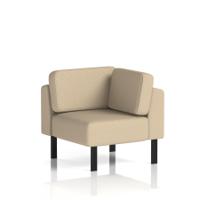 Brixworth Modular Seating Corner Unit With Black Legs In Yoredale Fabric - Gordale