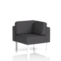 Brixworth Modular Seating Corner Unit With White Legs In X2 Fabric - Arithmetic