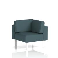 Brixworth Modular Seating Corner Unit With White Legs In X2 Fabric - Polygon