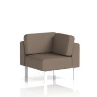 Brixworth Modular Seating Corner Unit With White Legs In X2 Fabric - Theory
