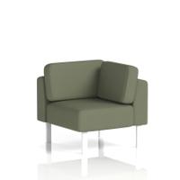 Brixworth Modular Seating Corner Unit With White Legs In Main Line Flax Fabric - Monument