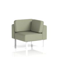 Brixworth Modular Seating Corner Unit With White Legs In Main Line Flax Fabric - Newbury