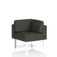 Brixworth Modular Seating Corner Unit With White Legs In Main Line Flax Fabric - Temple