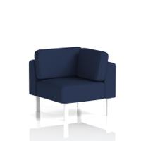 Brixworth Modular Seating Corner Unit With White Legs In Synergy Fabric - Alike