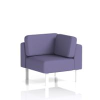 Brixworth Modular Seating Corner Unit With White Legs In Synergy Fabric - Order