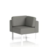 Brixworth Modular Seating Corner Unit With White Legs In Yoredale Fabric - Hardraw