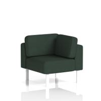 Brixworth Modular Seating Corner Unit With White Legs In Yoredale Fabric - Ingleton