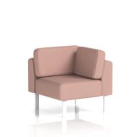 Brixworth Modular Seating Corner Unit With White Legs In Yoredale Fabric - Kidstone