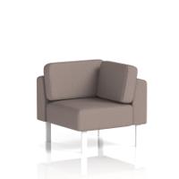 Brixworth Modular Seating Corner Unit With White Legs In Yoredale Fabric - Settle