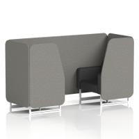 Brixworth 2 Seater Booth With White Legs In X2 Fabric - Number Panels And Arithmetic Sofa