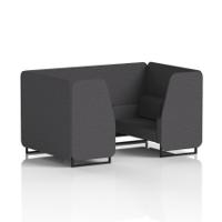 Brixworth 4 Seater Booth With Black Legs In X2 Fabric - Arithmetic Panels And Sofa