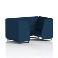 Brixworth 4 Seater Booth With Black Legs In X2 Fabric - Calculus Panels And Sofa