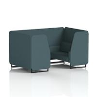 Brixworth 4 Seater Booth With Black Legs In X2 Fabric - Polygon Panels And Sofa
