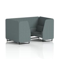 Brixworth 4 Seater Booth With Black Legs In Main Line Flax Fabric - Westminster Panels And Sofa